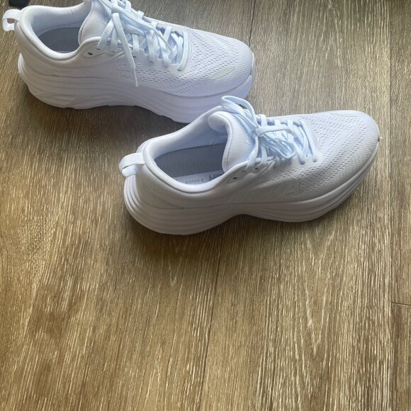 HOKA | Women's Bondi 8 White Running Shoes | Size 7.5 - Picture 3 of 6